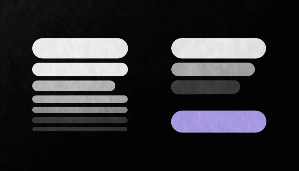 A long checkout form next to a short one with three fields