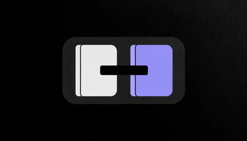 Flat illustration of two address books, one fitting the checkout slot